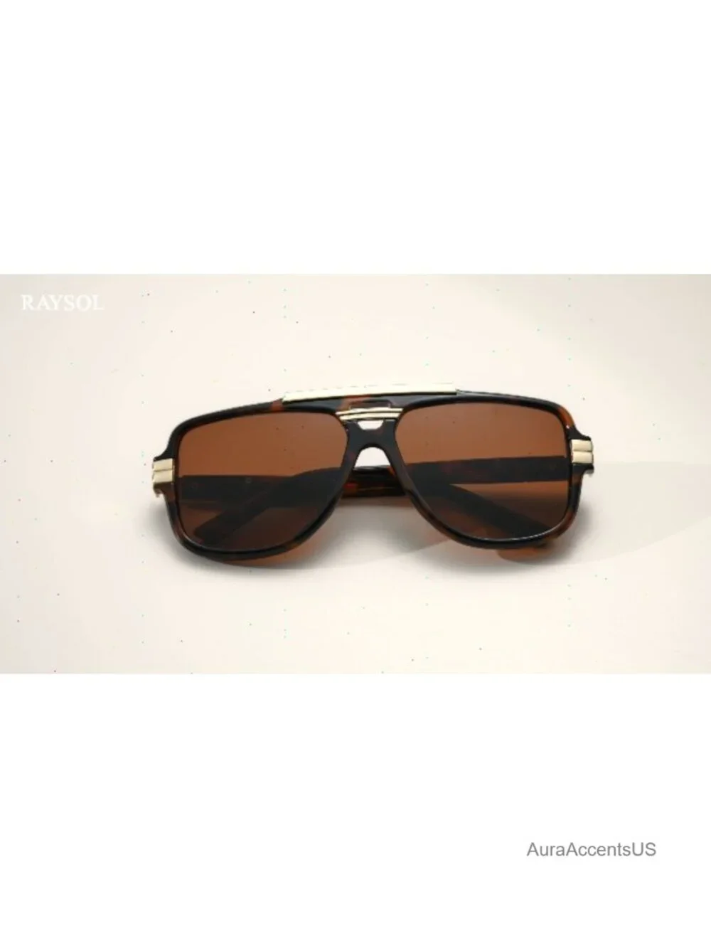 Oversized Square Double Bridge Aviator UV400 Sunglasses Full-Frame
